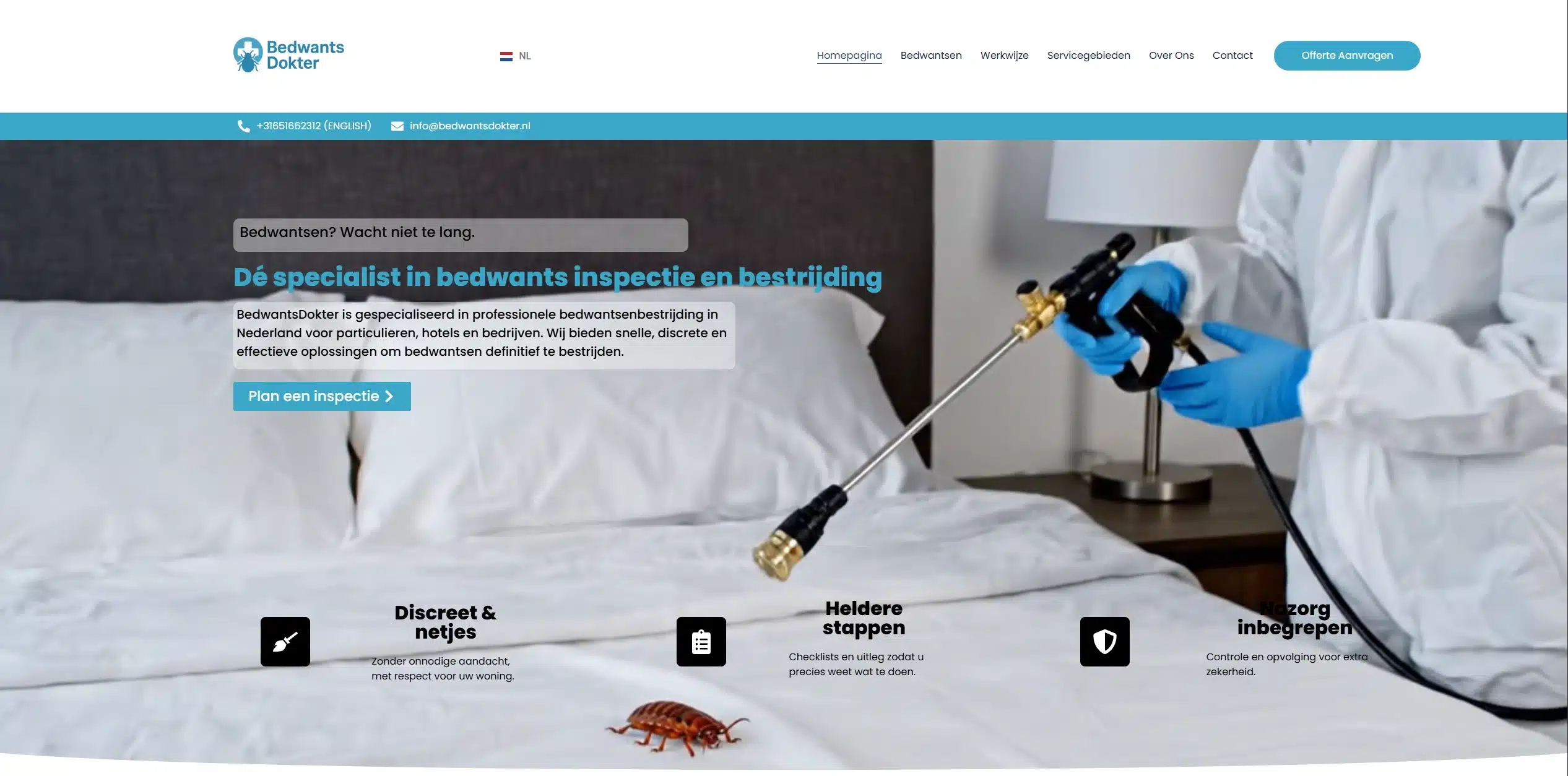 Website portfolio case BedwantsDokter