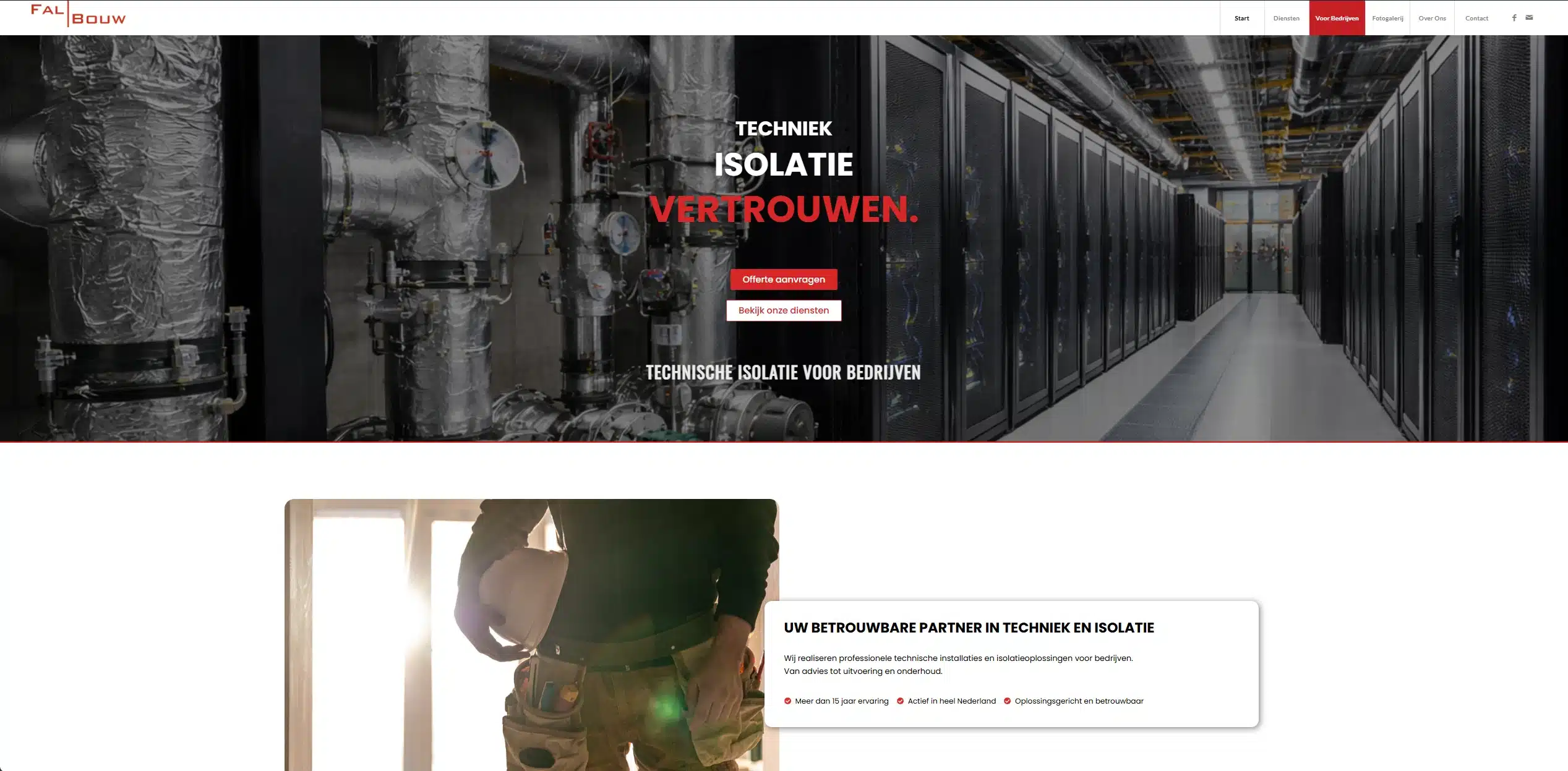 Website portfolio case Fal Bouw