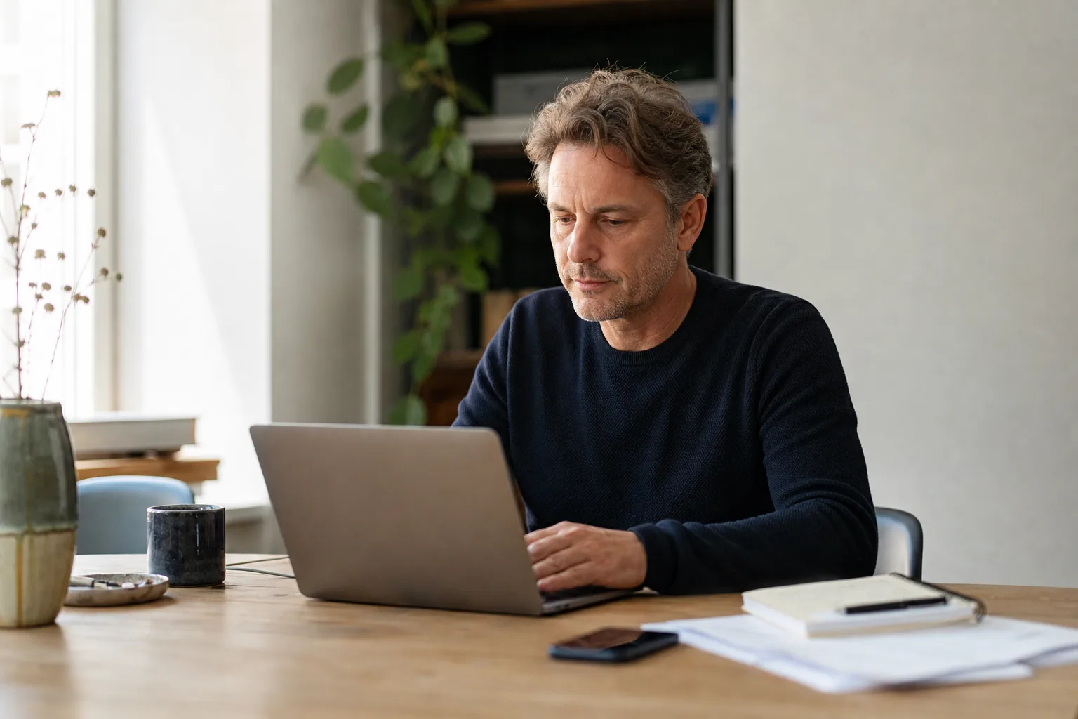 Ondernemer controleert gegevens en toegangen voor een websiteproject
